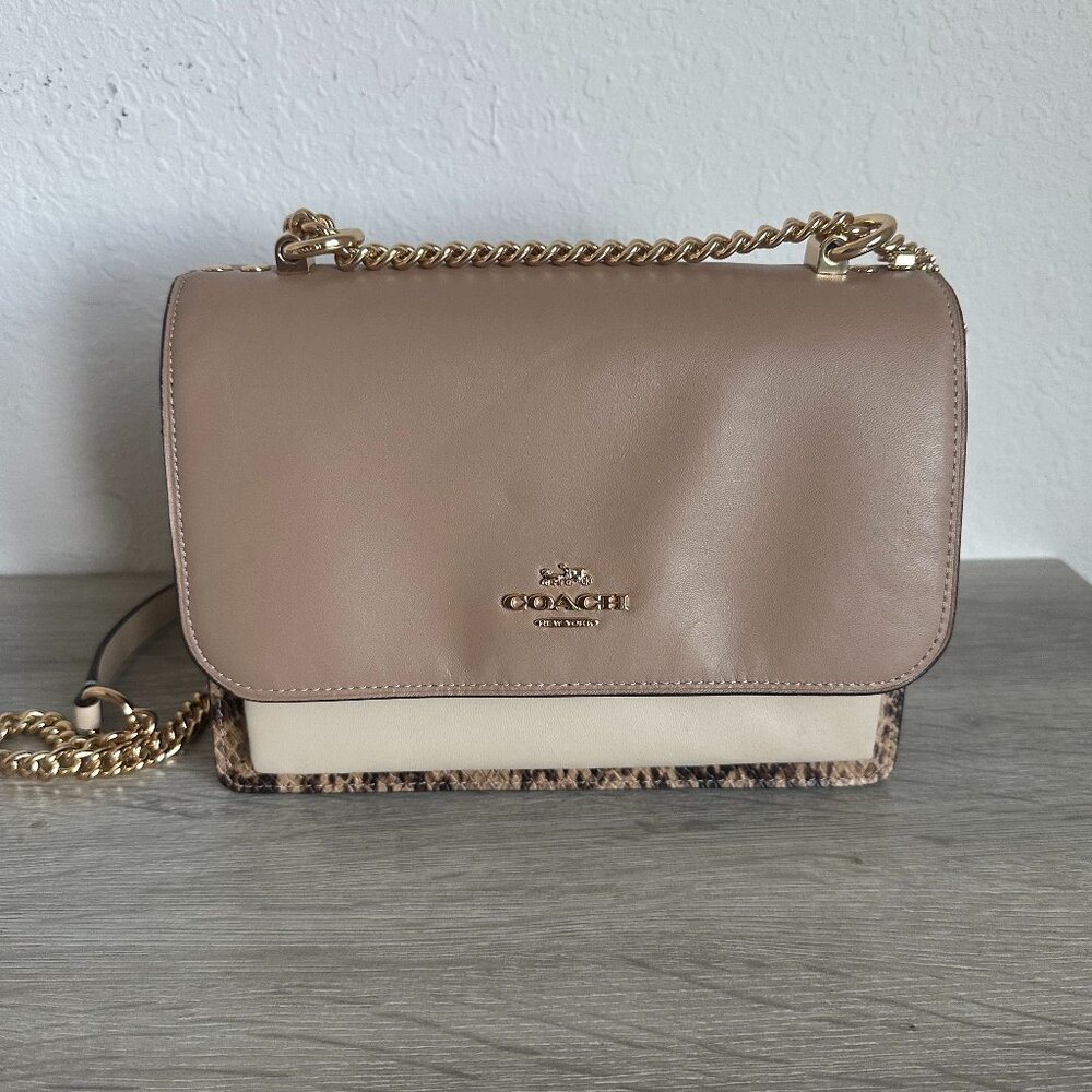 NWT Coach Klare Crossbody In Colorblock/Blocked Signature Canvas